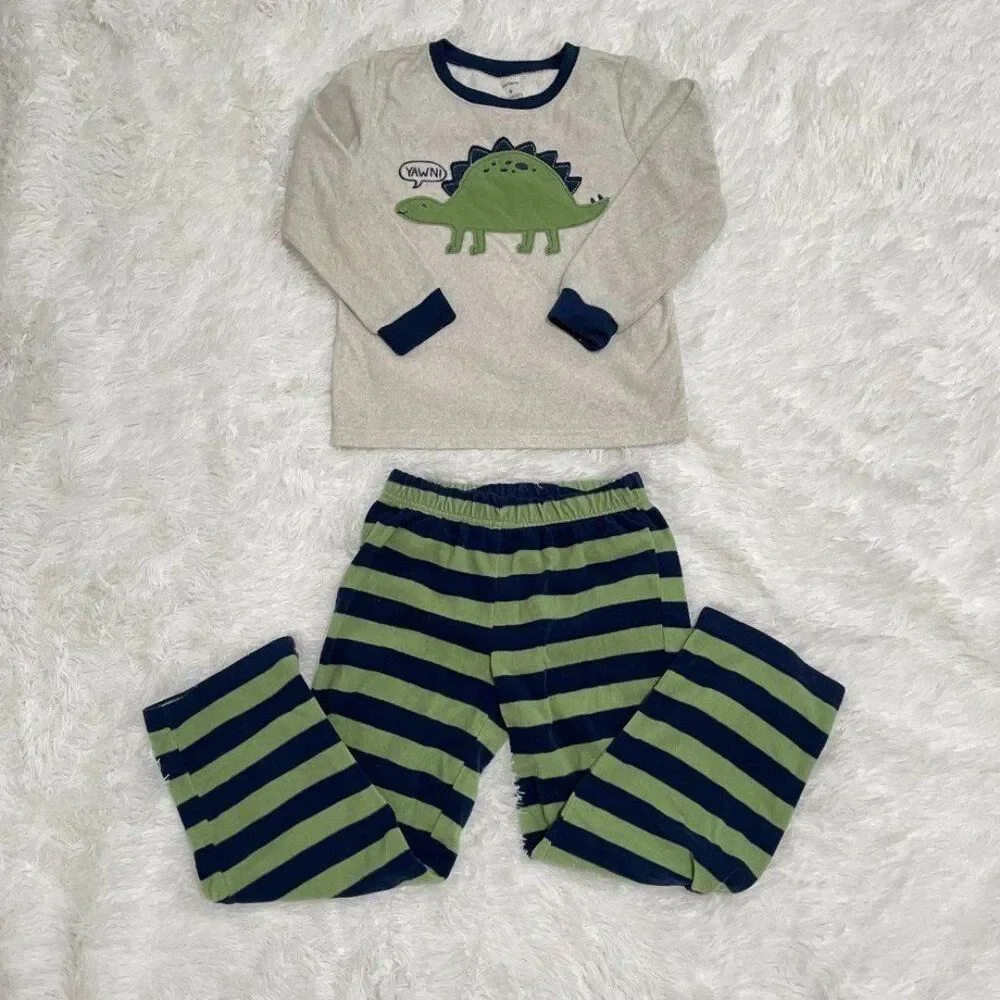 Toddlers Carter's Dinosaur Matching Set in Green Size 6